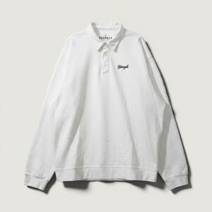 YoungLA Long Sleeve Polo Sweatshirt White X-Large
